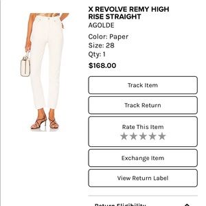 Brand New never worn Agolde off white jeans